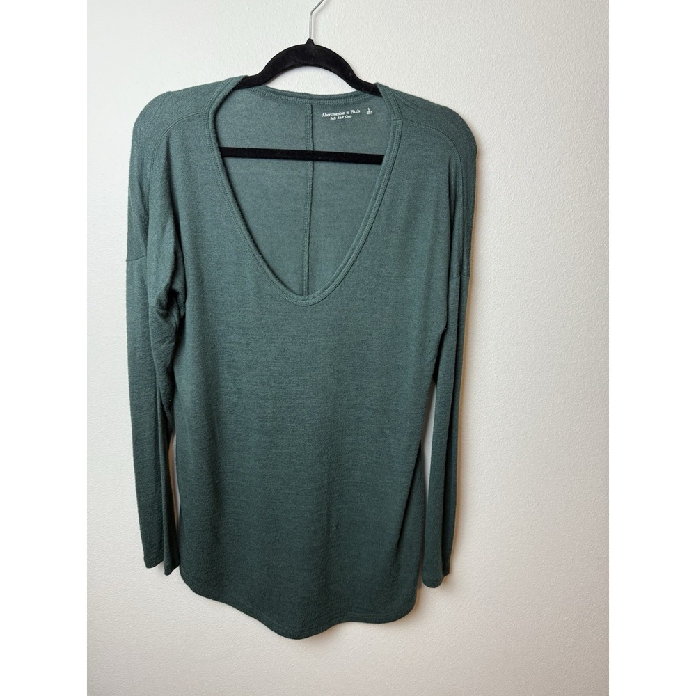 Abercrombie & Fitch Cozy Long Sleeve Legging Tee Soft AF Sz Large V Neck